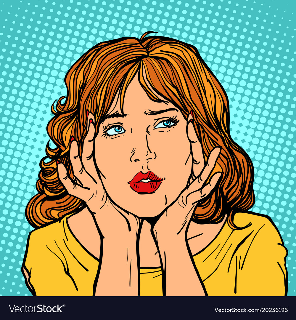 Woman has a headache Royalty Free Vector Image