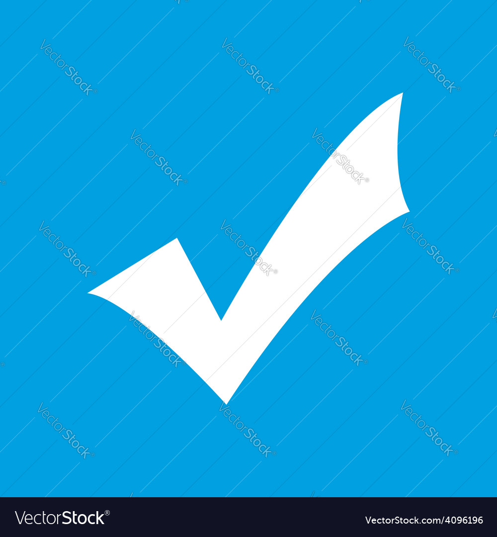 Yes white icon Royalty Free Vector Image - VectorStock