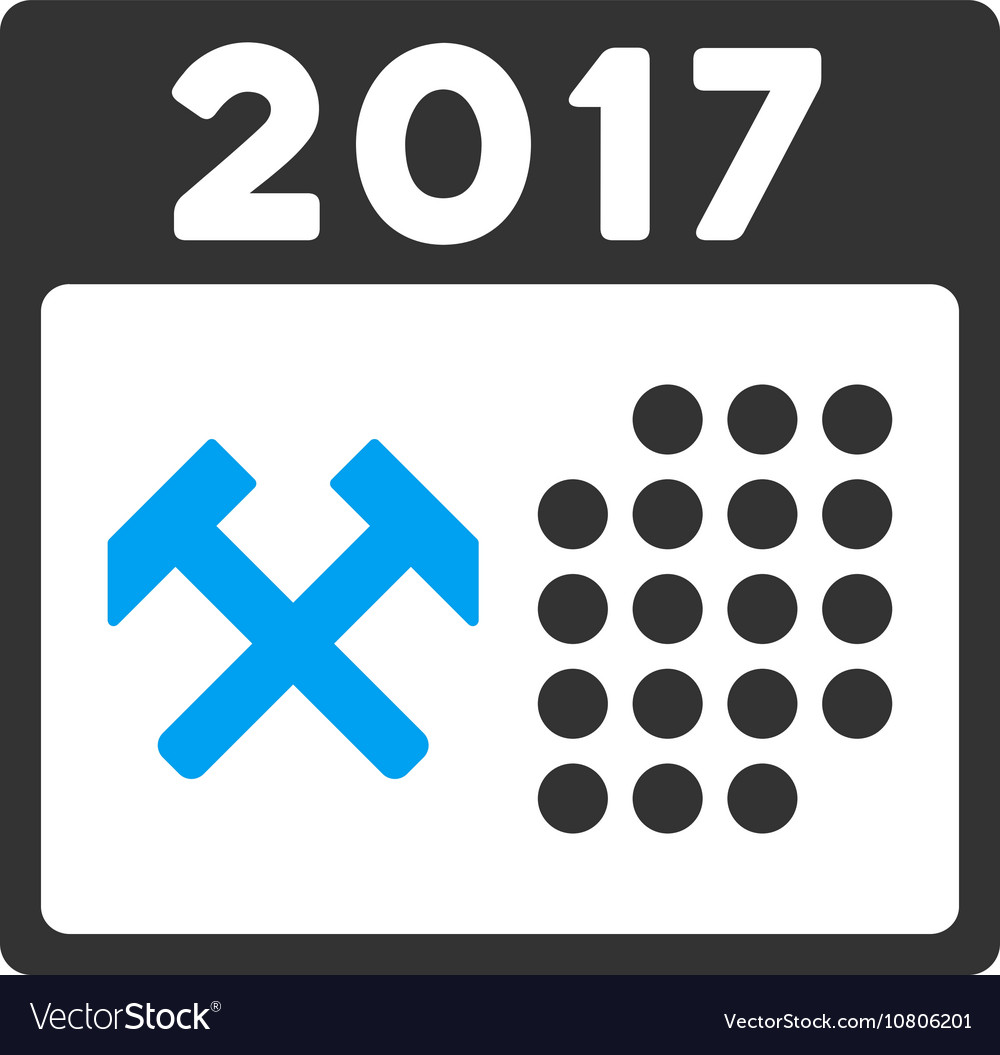 2017 working days flat icon