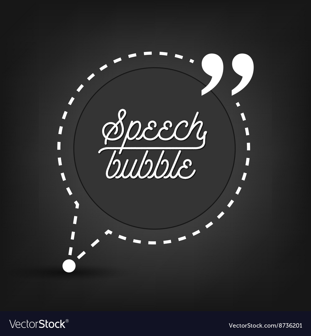 Abstract concept empty speech square quote