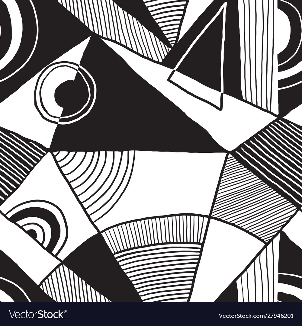 Abstract Geometric Pattern with Circles and Triang