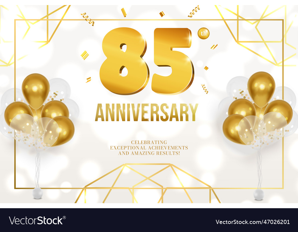 Anniversary celebration horizontal flyer golden