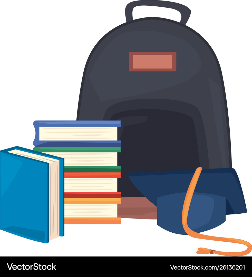 Back to school flat design Royalty Free Vector Image