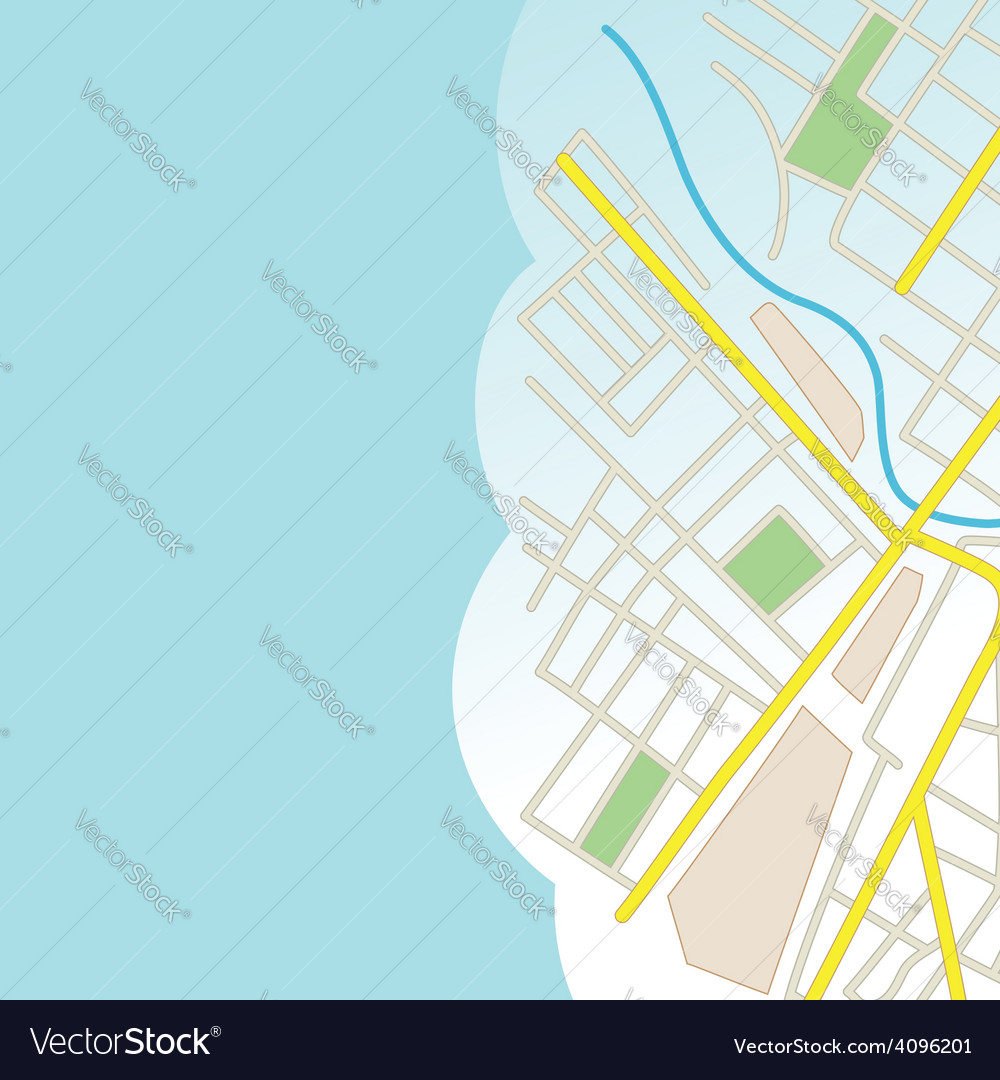 Blue background with part of city map