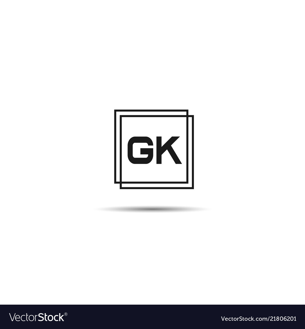 Initial letter gk logo template design