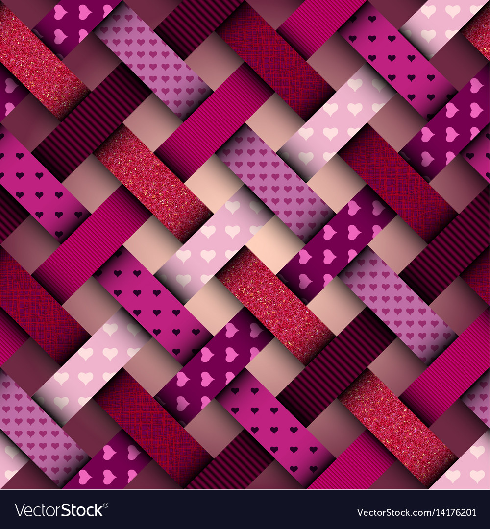 Interweaving red pattern