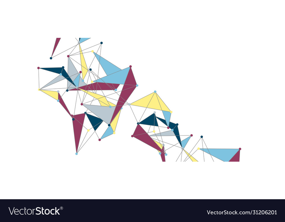 Line points connections triangular technology