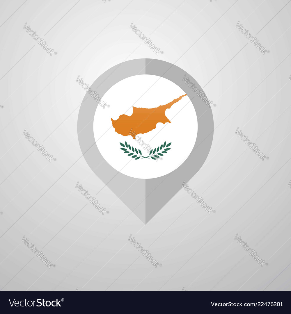 Karten-Navigationszeiger mit cyprus flag design