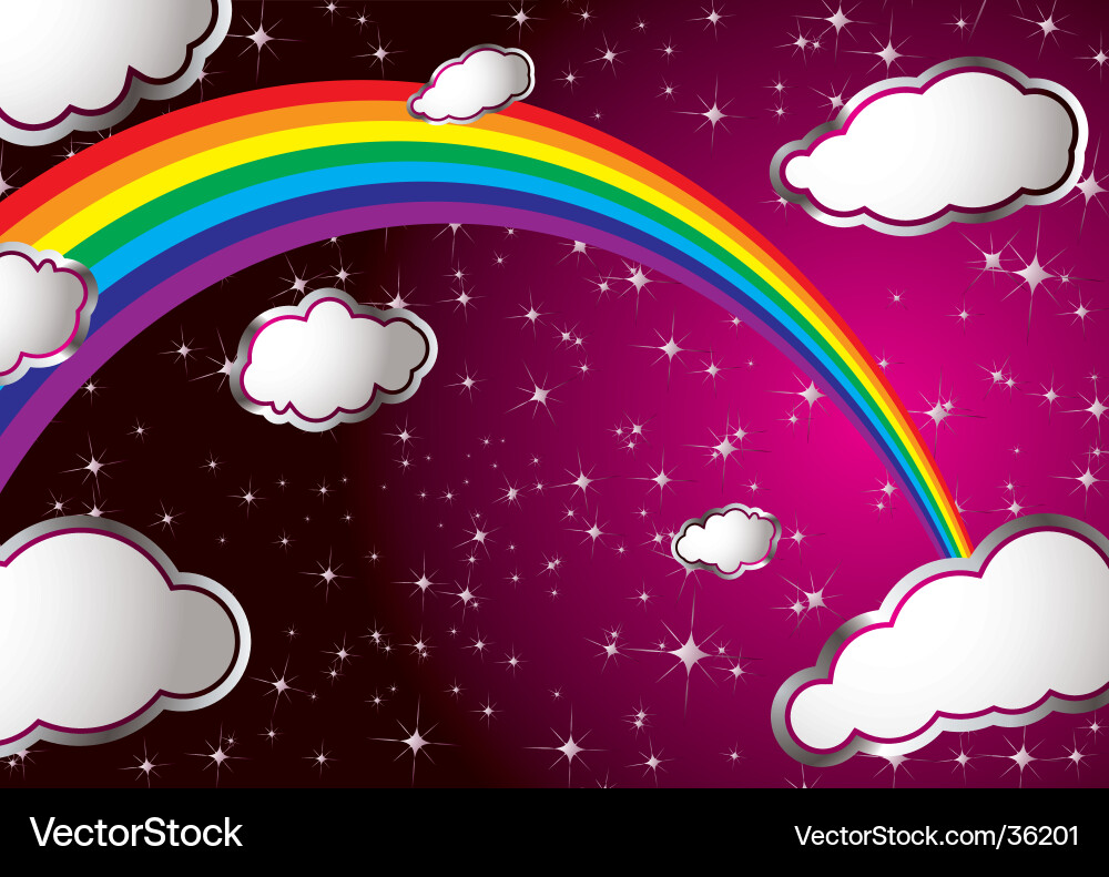 Rainbow cloud Royalty Free Vector Image - VectorStock
