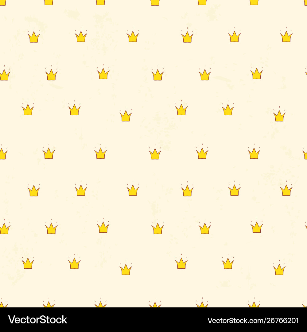 Seamless pattern with cute crowns simple Vector Image
