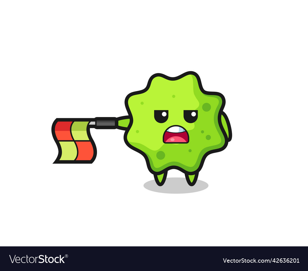 Splat character as line judge hold the flag
