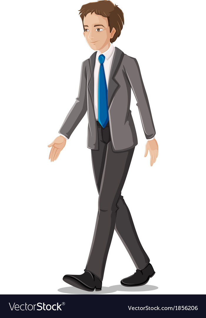 A businessman in his formal attire with blue Vector Image