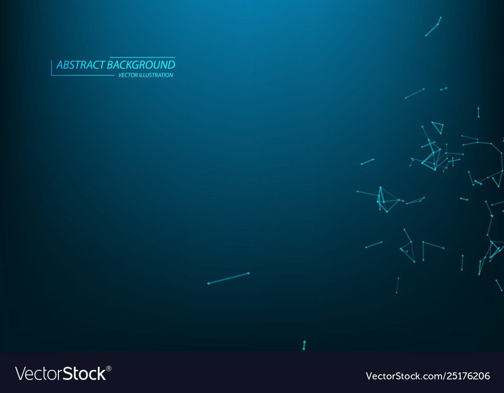 Abstract particles and lines plexus effect vector image Abstract particles and lines plexus effect