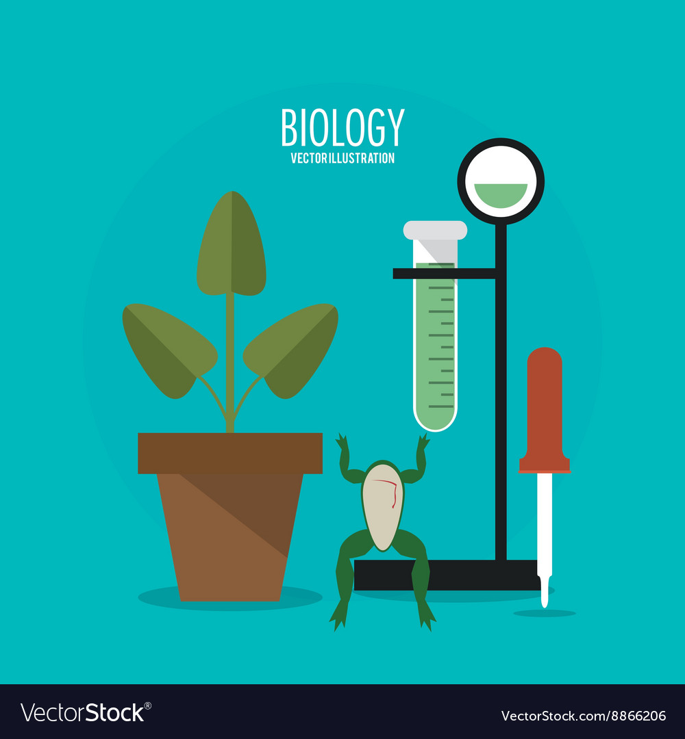 Biology design lab icon flat