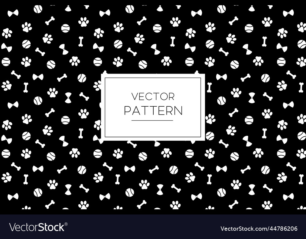 Cute Paw Print Seamless Pattern