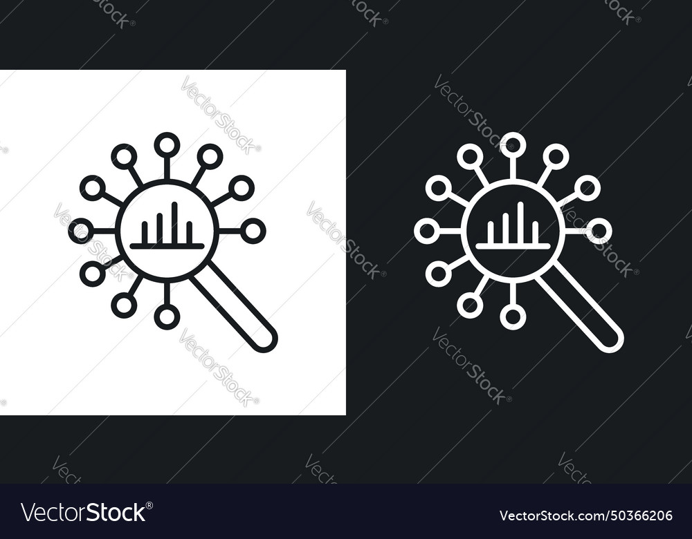 Gathering information icon set data syntesis info Vector Image