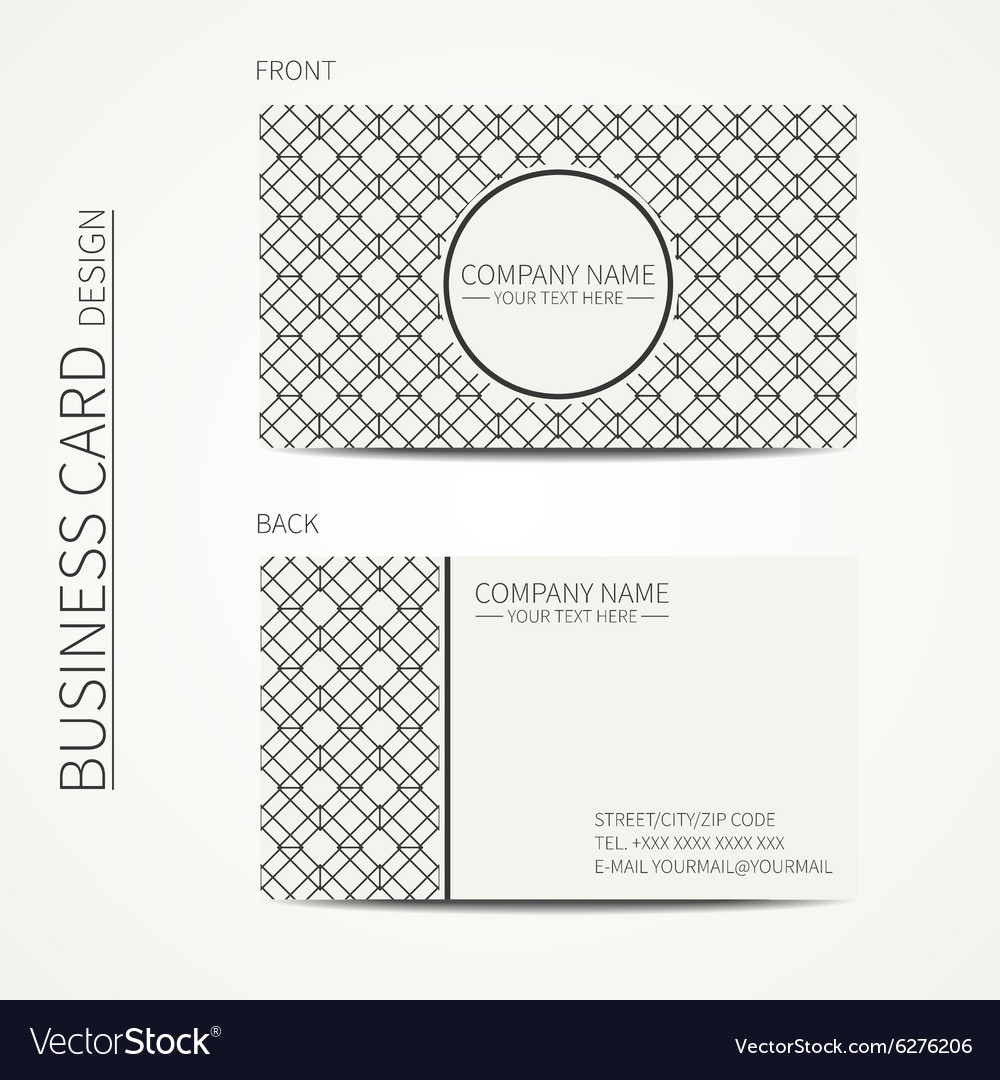 Geometric lattice monochrome business card