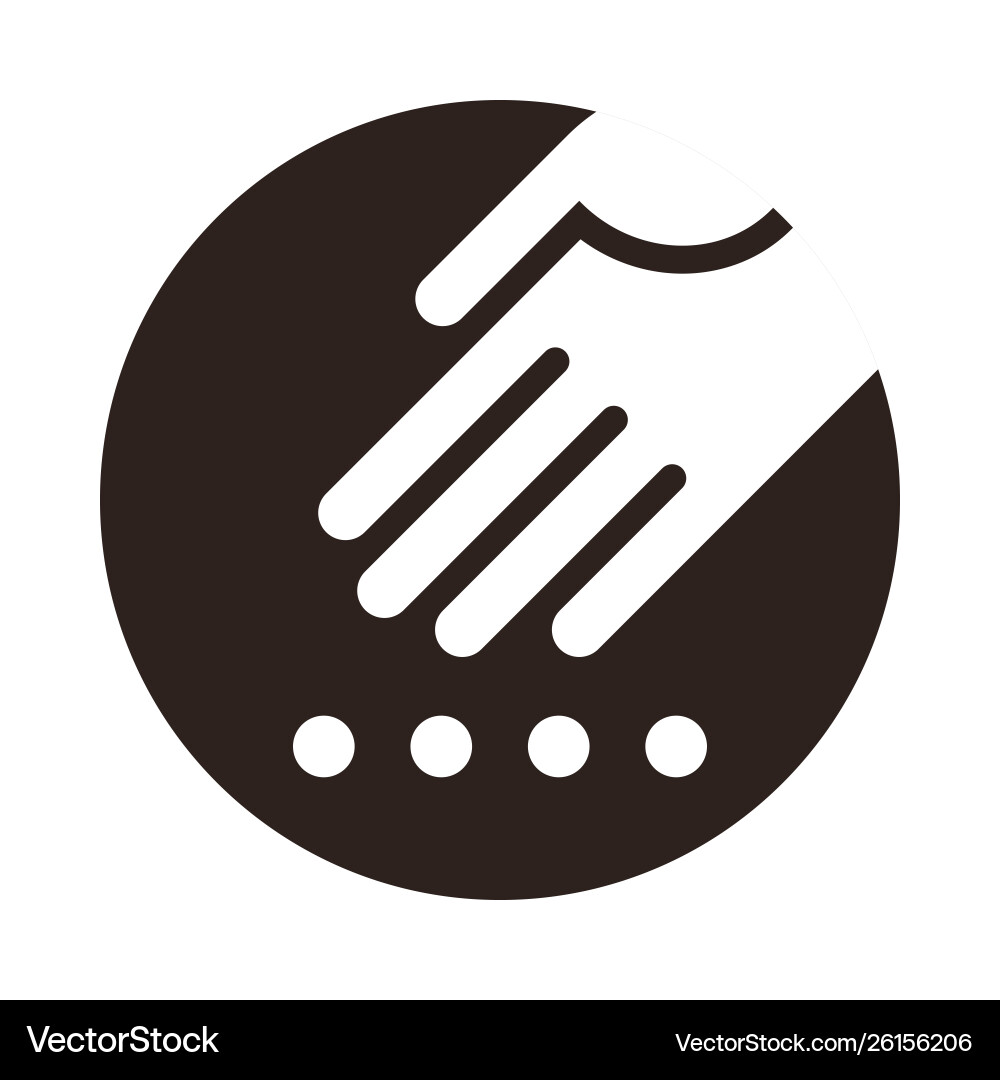 Hand Planting Seeds Icon Royalty Free Vector Image