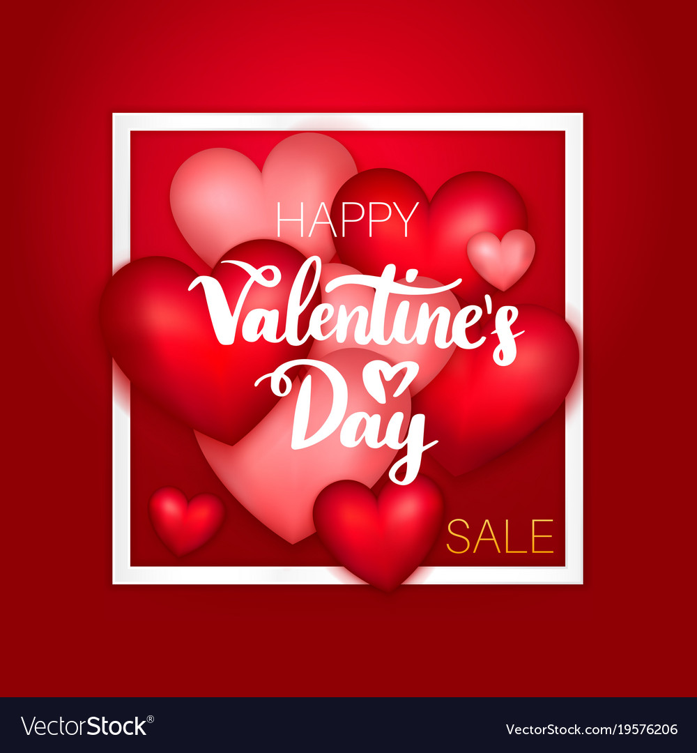 Free Photo  Valentine's day sales with hearts