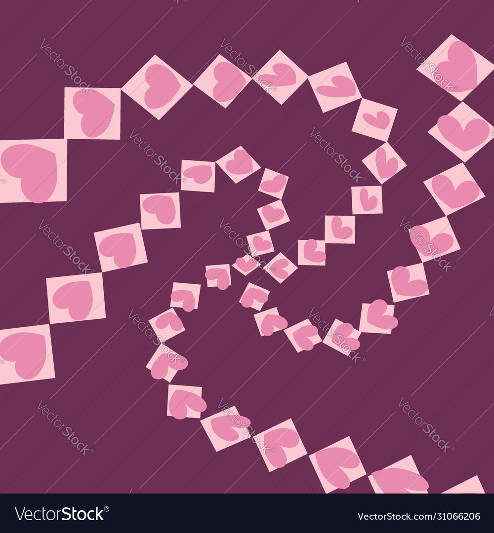 Heart shape is on a pink square from