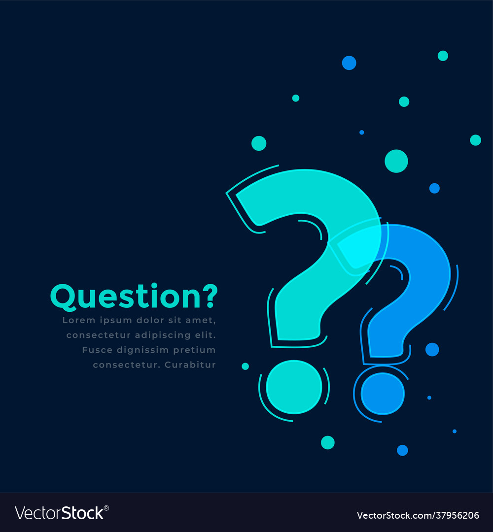 Help and support page template with question mark Vector Image