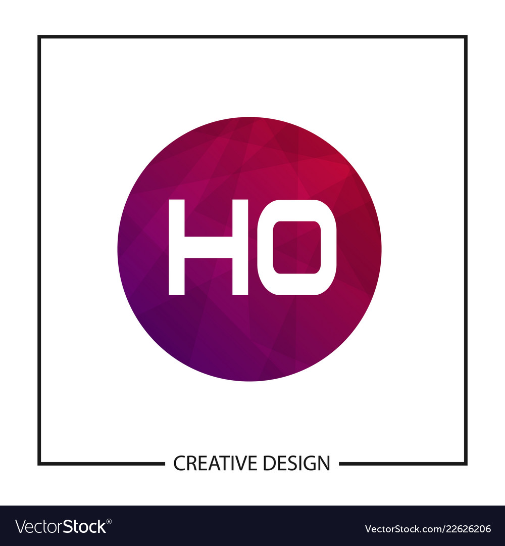 Initial letter ho logo template design