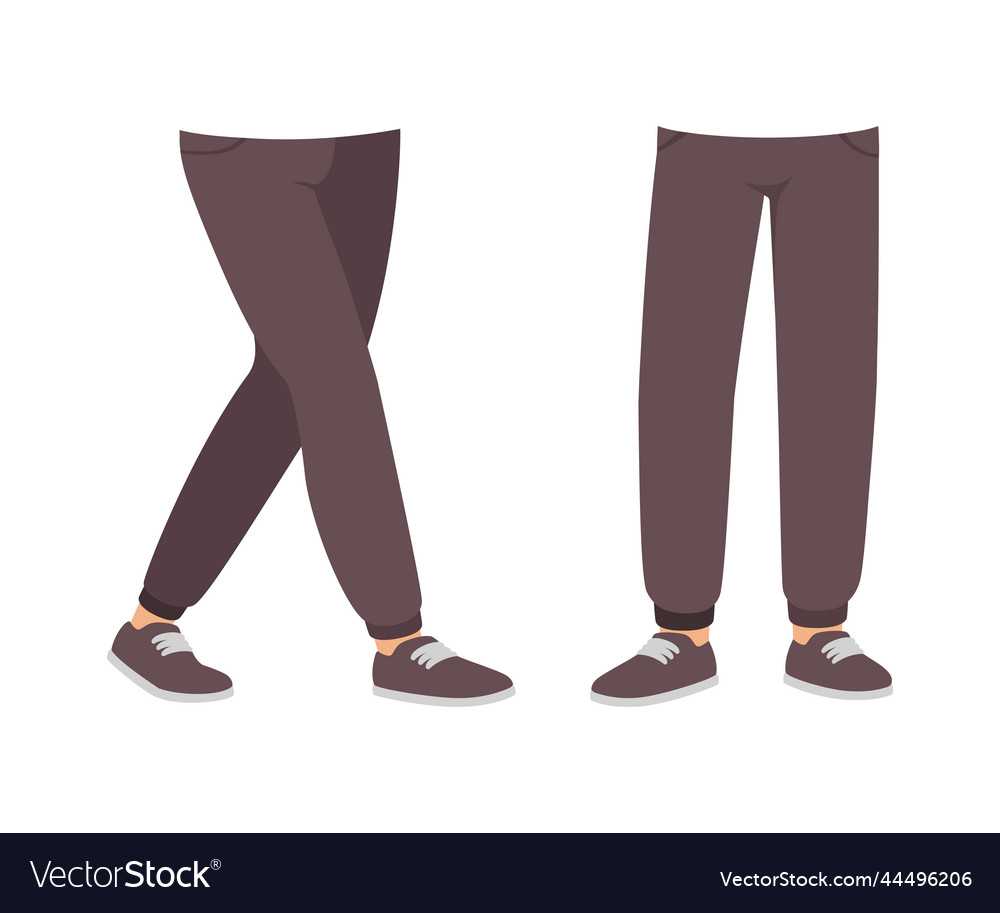 Man character legs in pants as constructor vector image Man character legs in pants as constructor