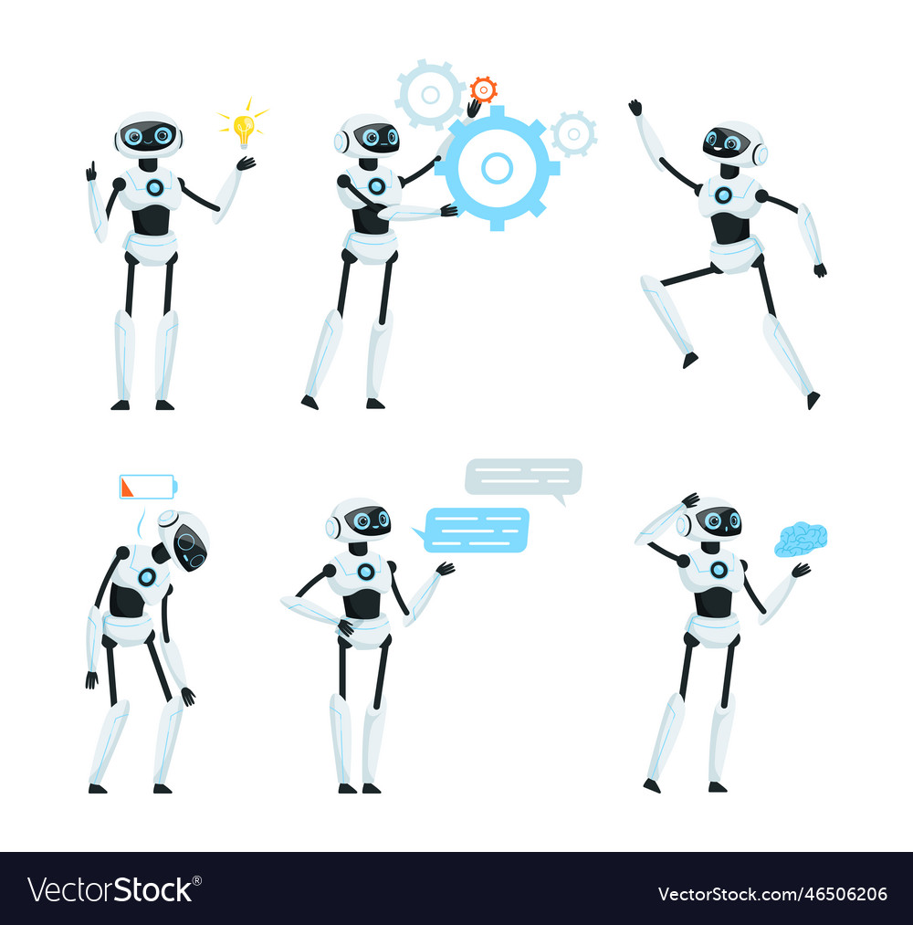 Modern robot as programmable machine engaged