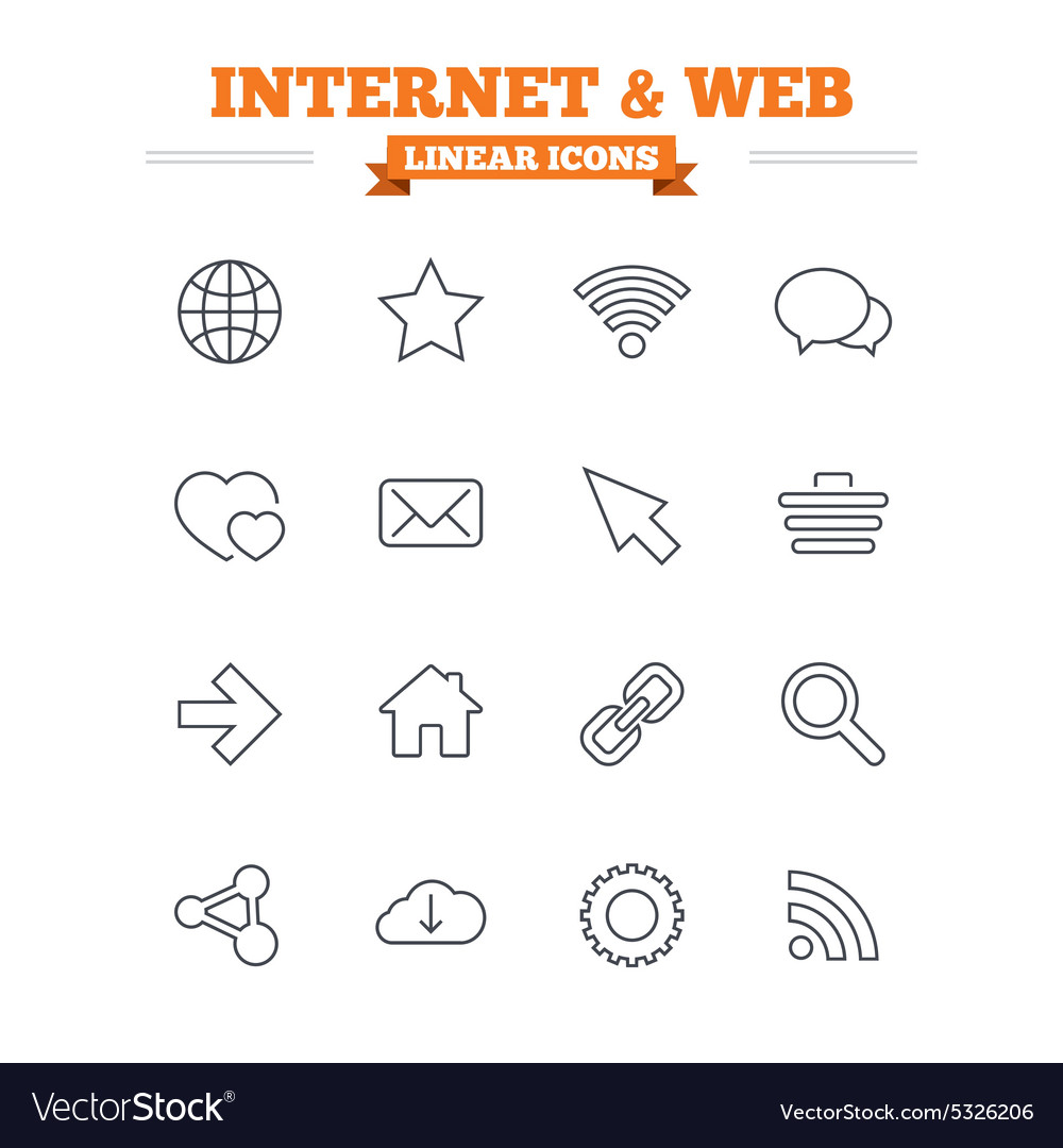 Modern Web & Internet Icon Set