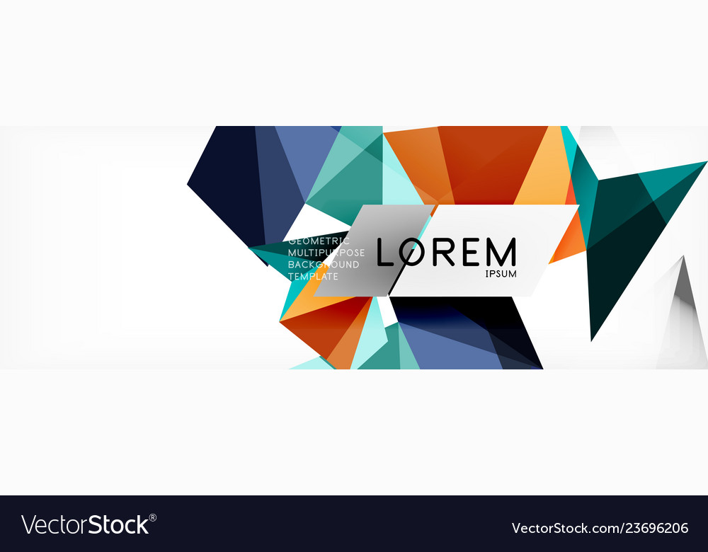 Mosaic triangular low poly style abstract