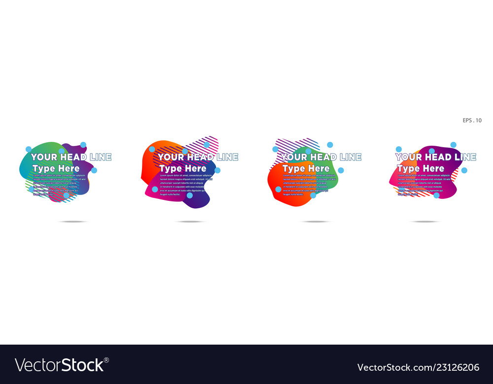 Set of abstract modern graphic elements gradient Vector Image Set of abstract modern graphic elements gradient
