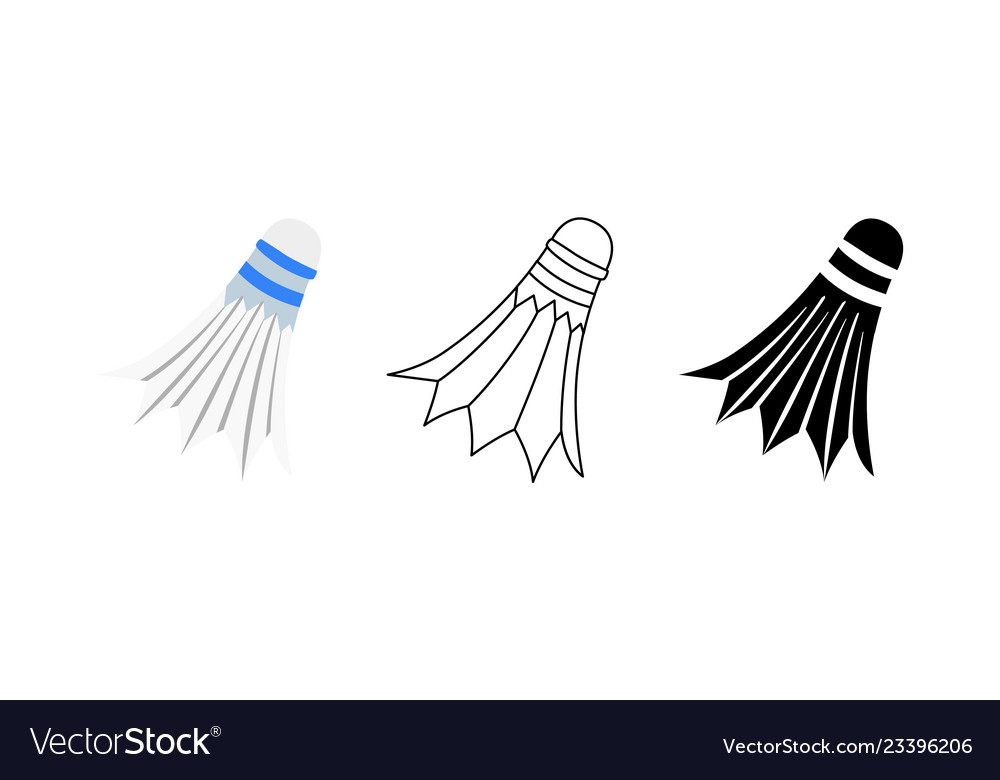 Shuttlecock icon trendy modern flat linear vector image Shuttlecock icon trendy modern flat linear