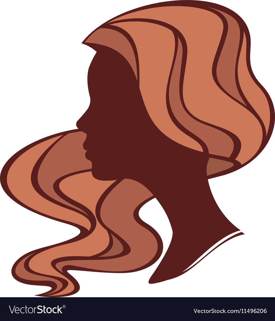 Woman with flowing hair Royalty Free Vector Image