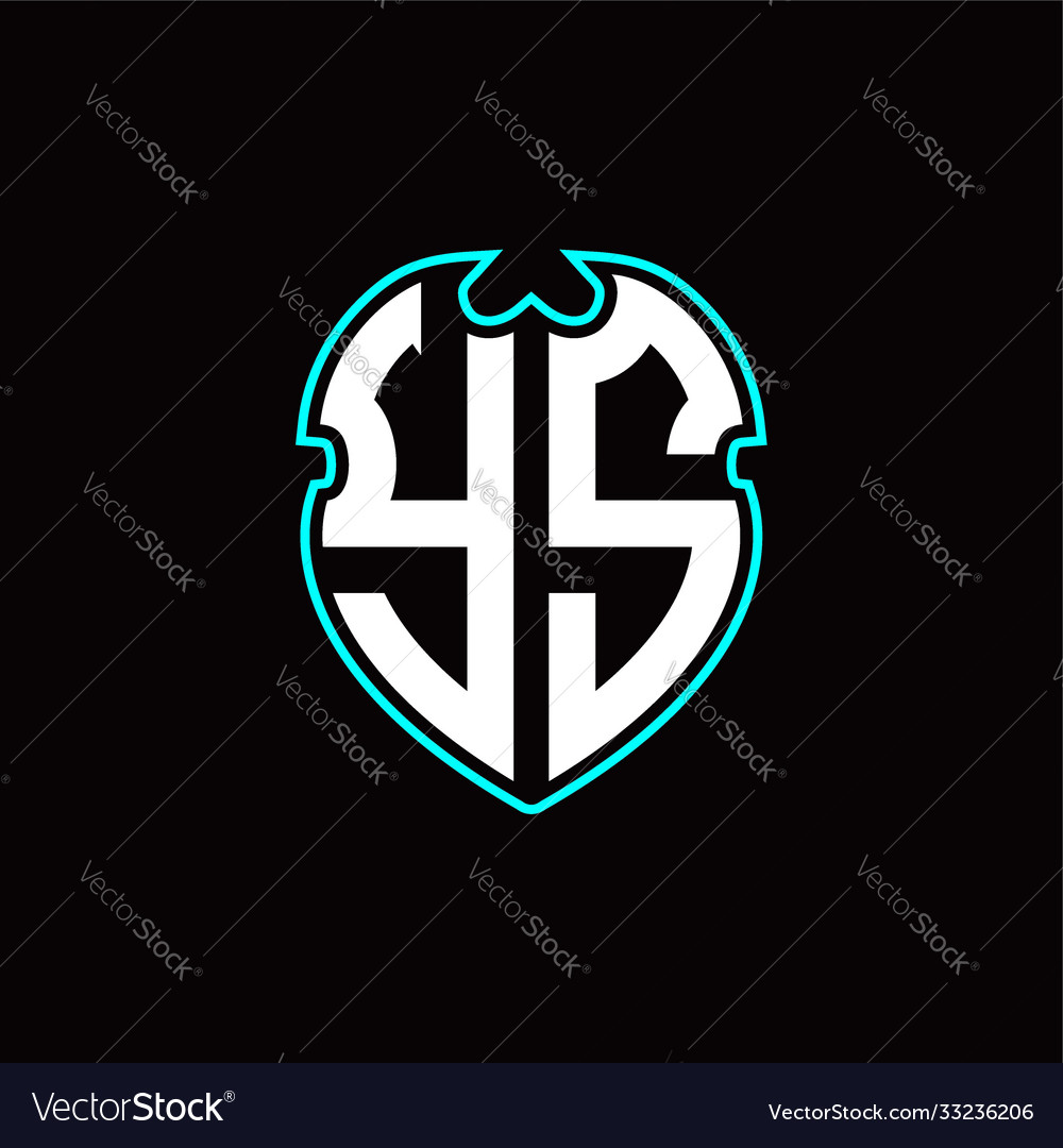 Y s initial logo design with a shield shape Vector Image Y s initial logo design with a shield shape