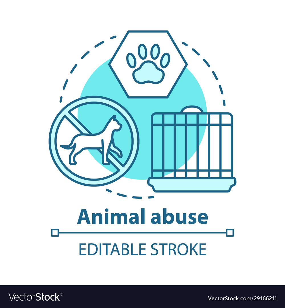 Animal abuse and harm concept icon zoosadism Vector Image Animal abuse and harm concept icon zoosadism Vector Image