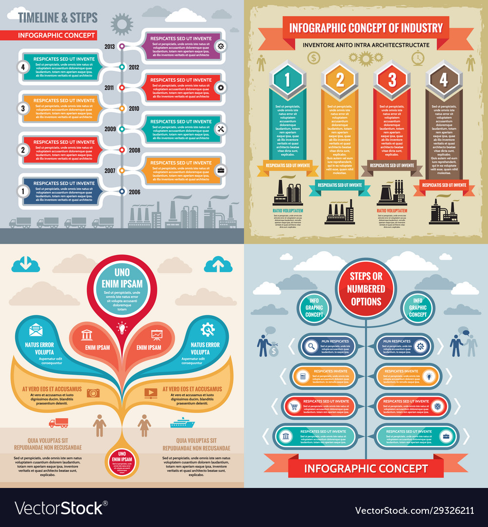 Business infographic templates concept Royalty Free Vector