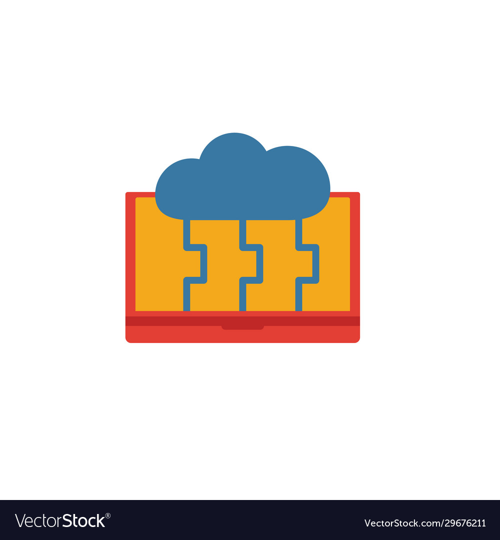 Cloud computing icon simple element from web