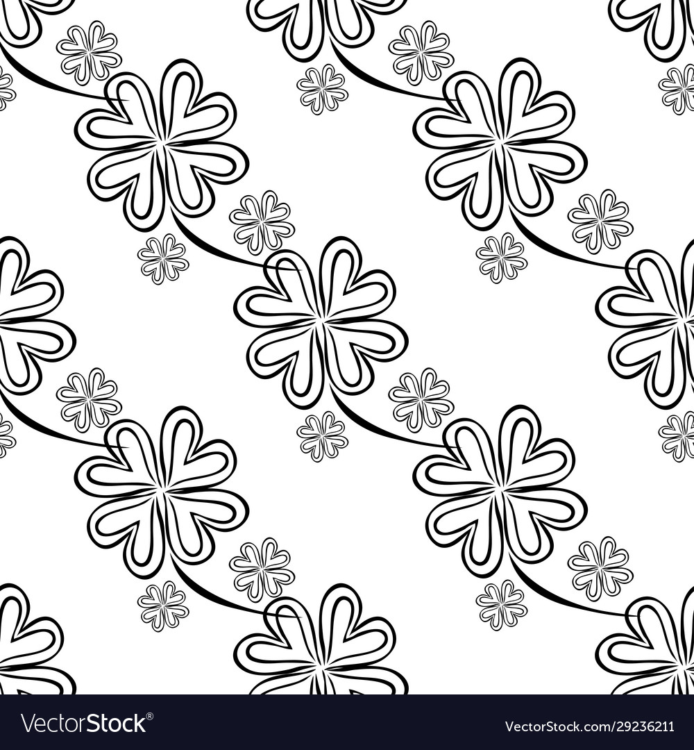 Clover seamless pattern vector image Clover seamless pattern