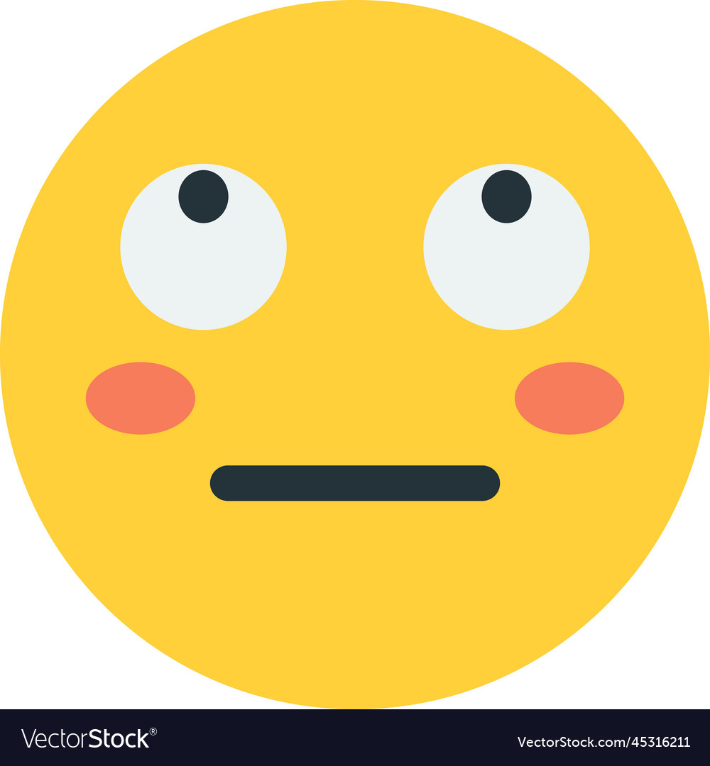 Confused face emoji in minimal style