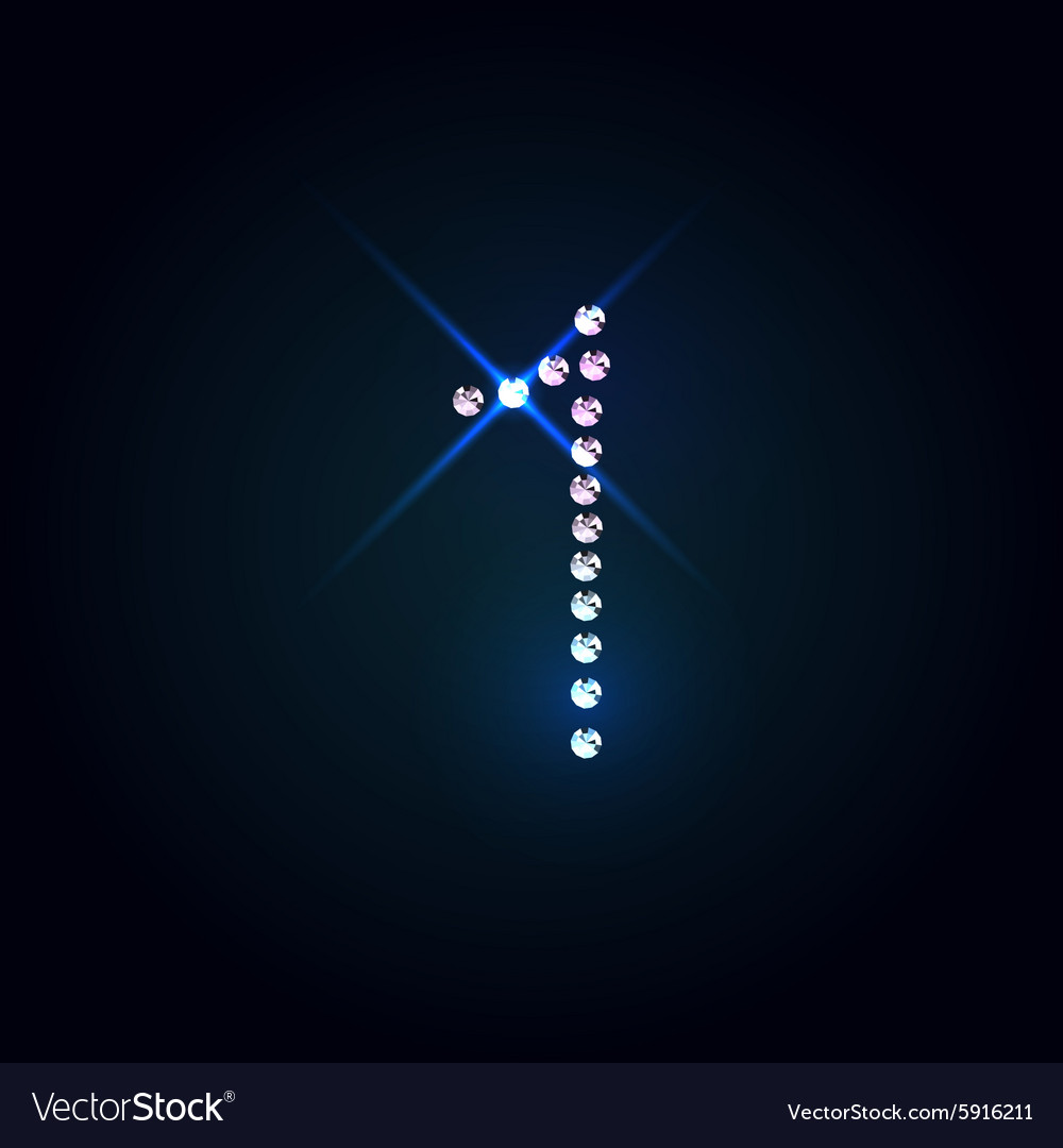 Gems 1 number shiny diamond font