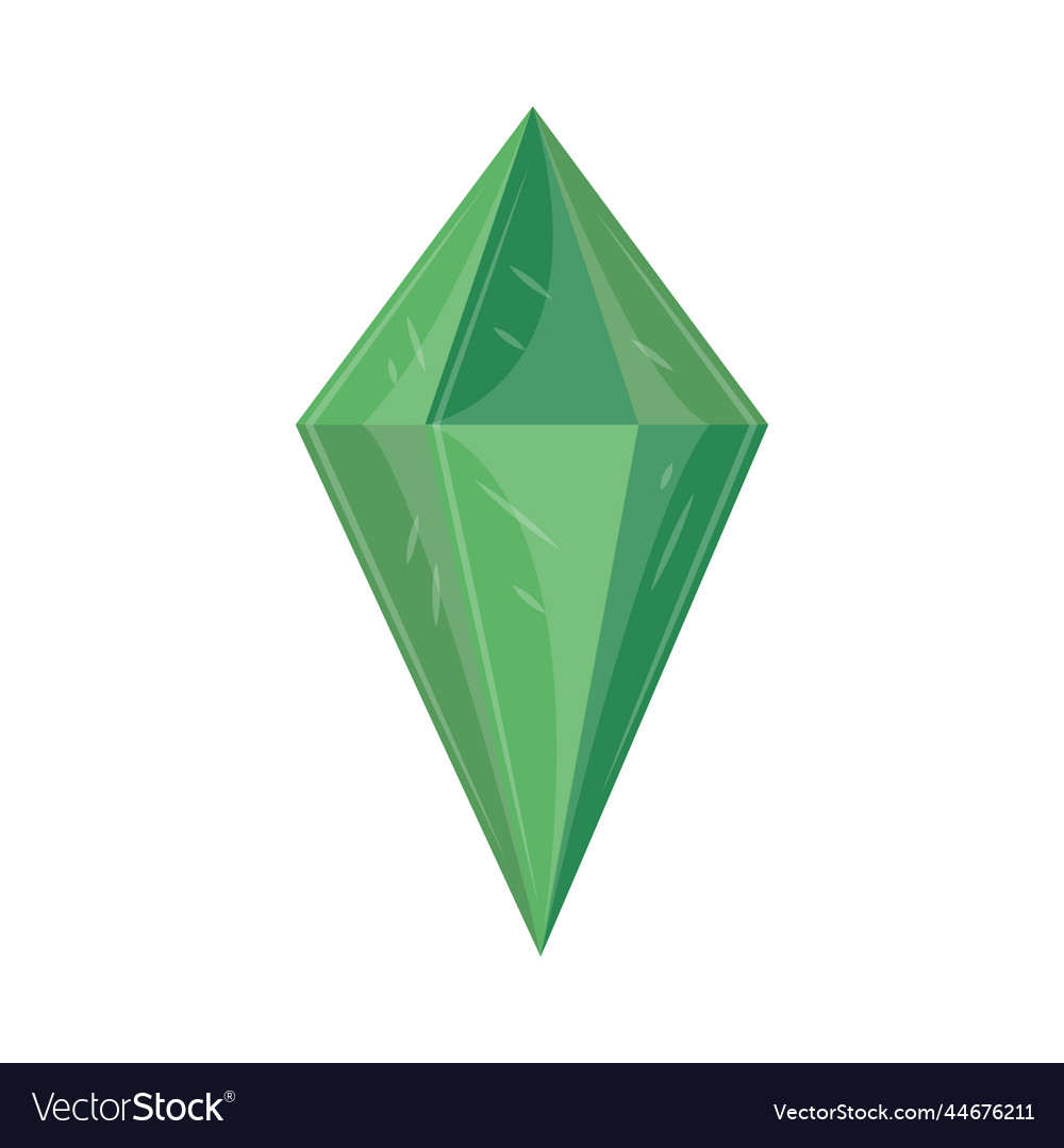 Green gemstone icon Royalty Free Vector Image - VectorStock