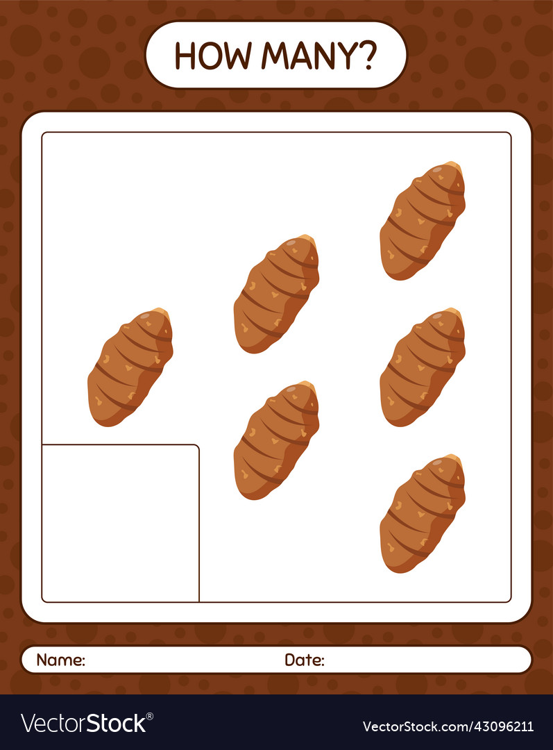 How many counting game with taro root worksheet
