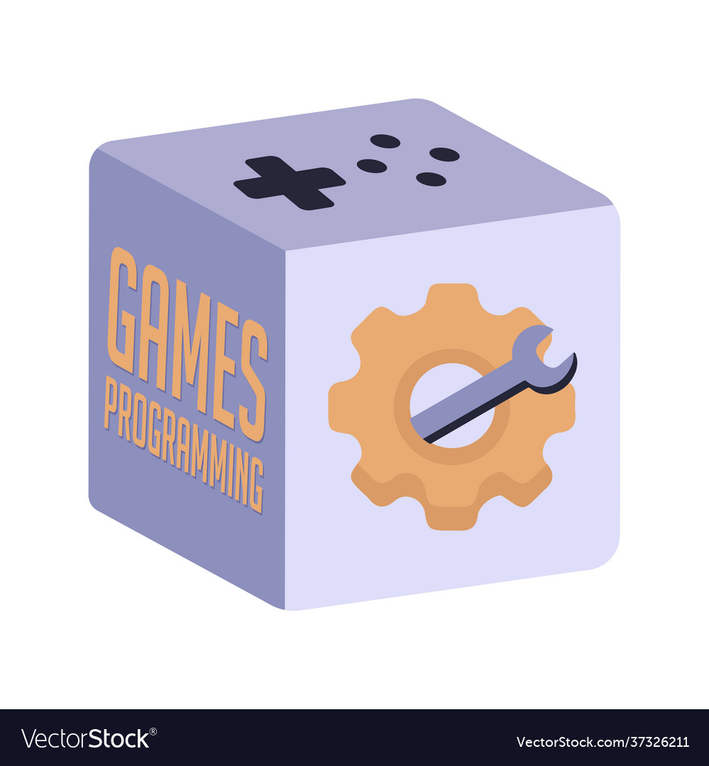 Isolated games programming vector image Isolated games programming