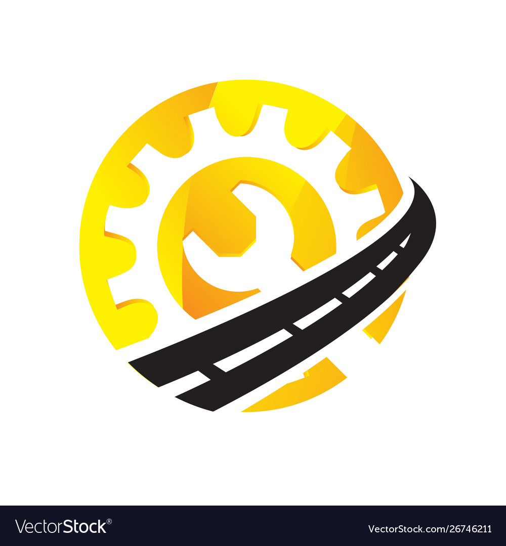 Maintenance road construction logo design Vector Image