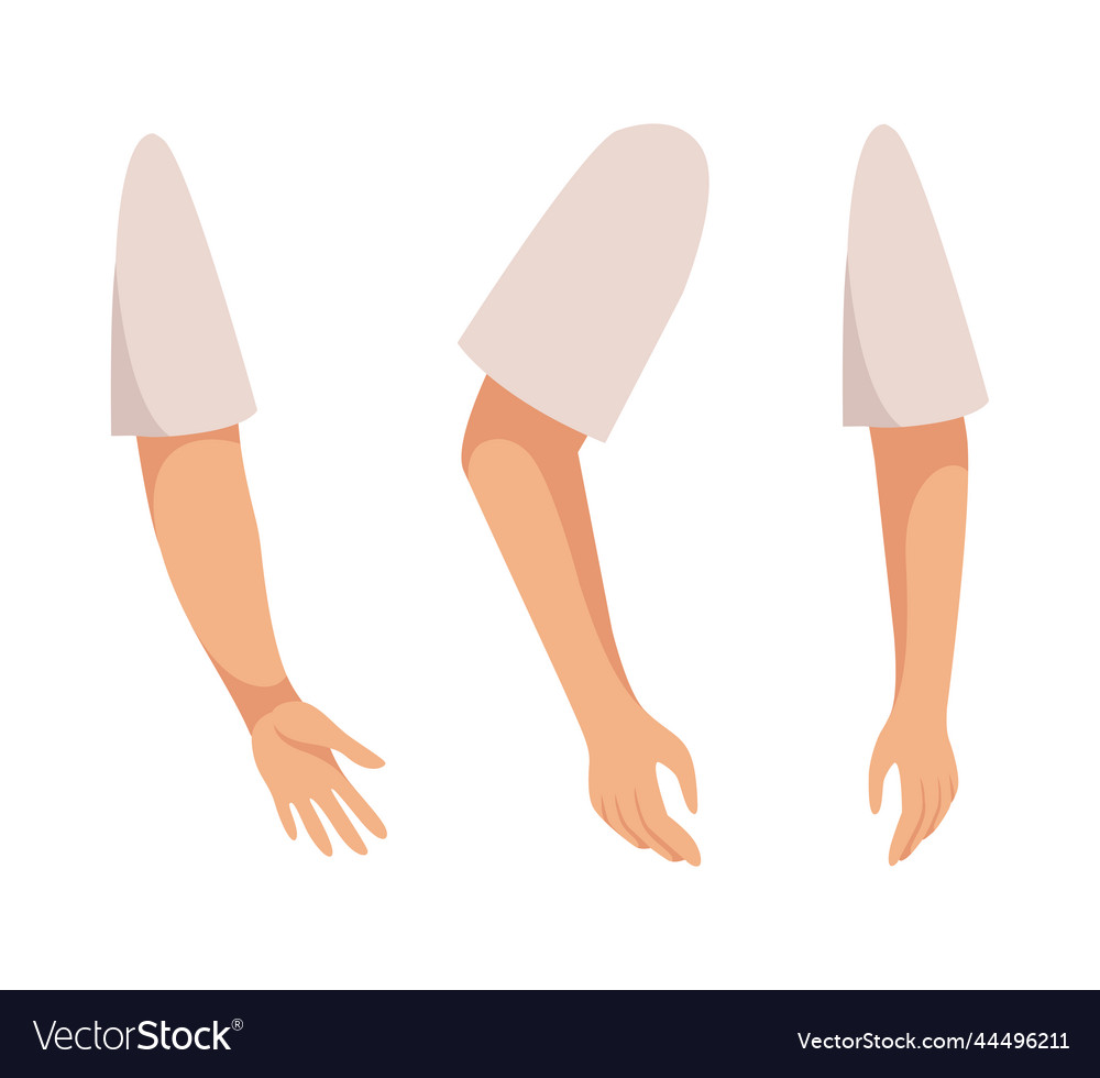 Man Charakterarme als Konstrukteur mit getrennten vector image Man Charakterarme als Konstrukteur mit getrennten