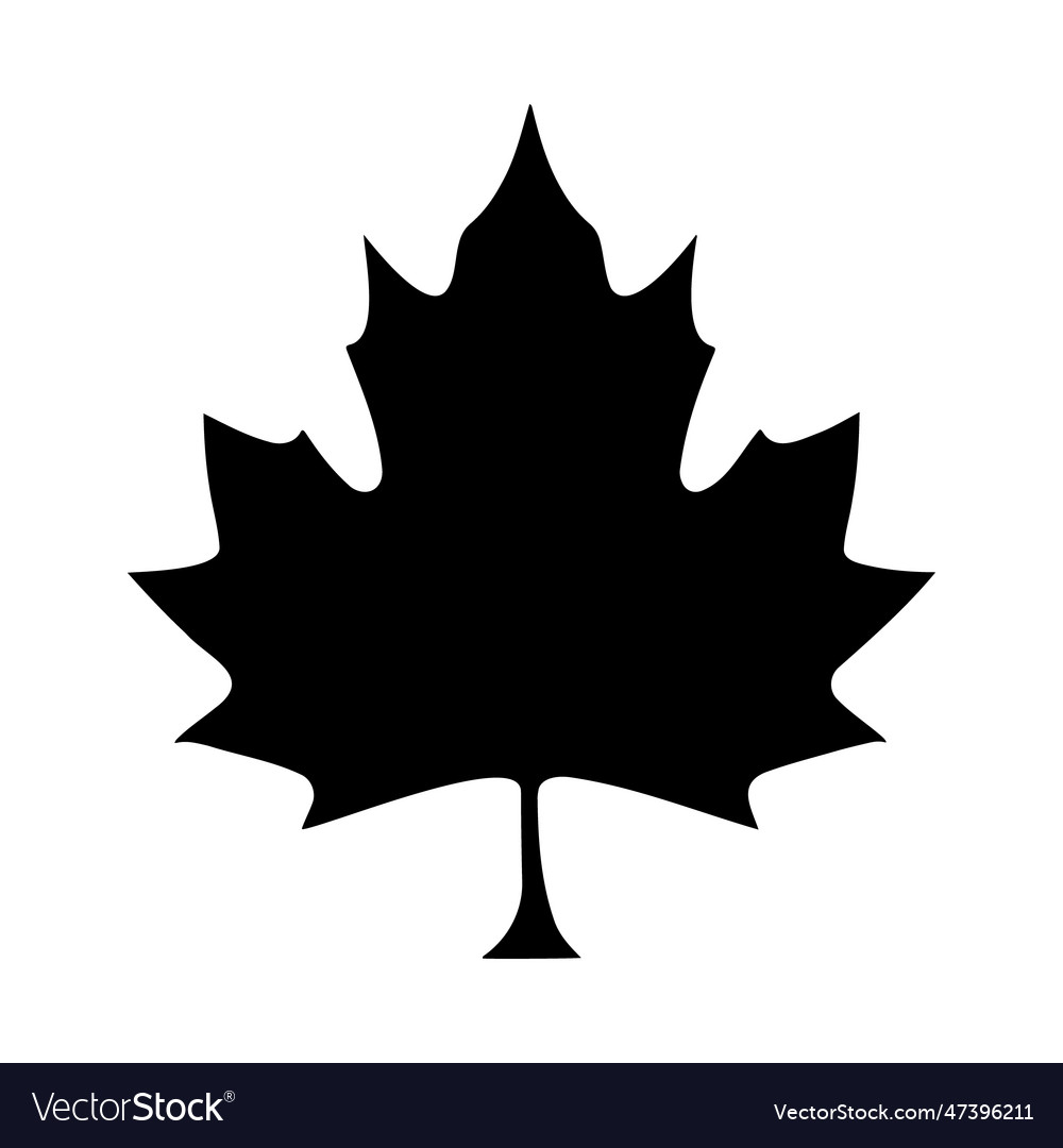 Maplle leaf silhouette logo isolated on white Vector Image