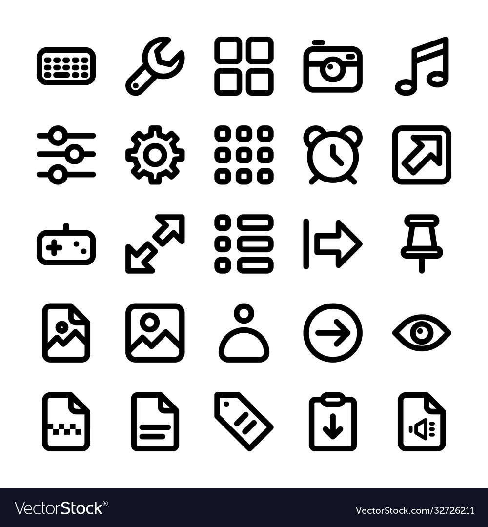 Modern icons user interface