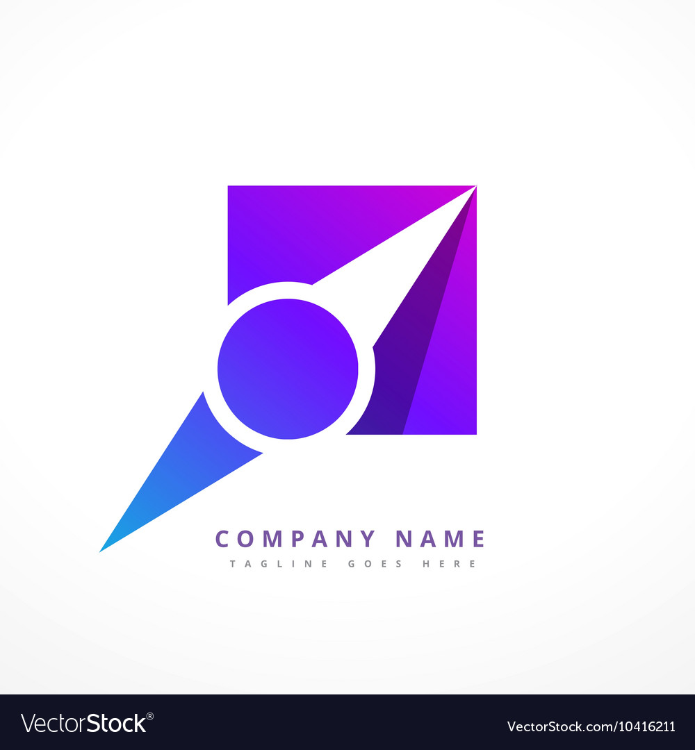 Navigation pointer business logo design