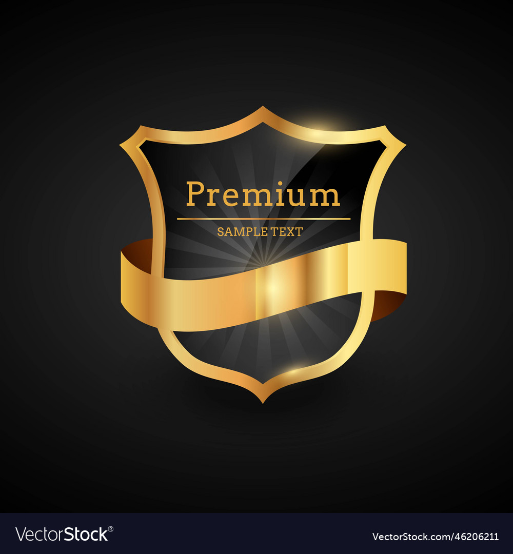 Premium luxury golden label design