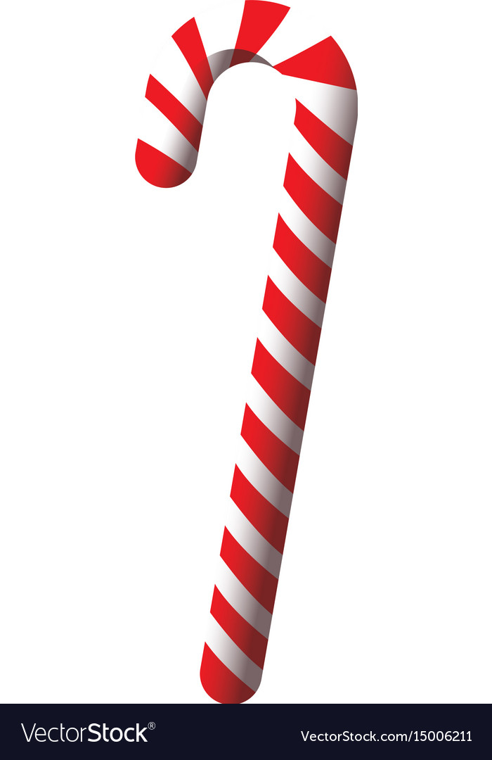 Red and white stick christmas decoration Vector Image